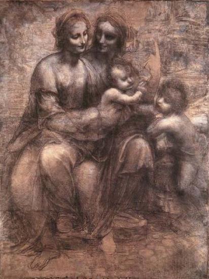 LEONARDO da Vinci Madonna and Child with St Anne and the Young St John Germany oil painting art